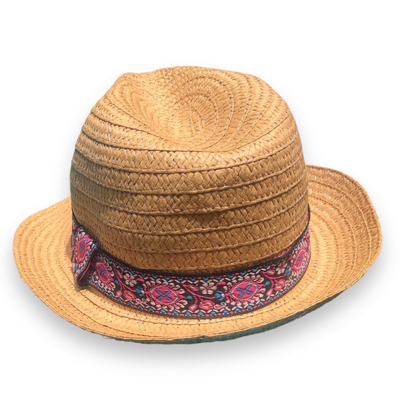 Ribbon Trim Fedora Straw Hat - Picture 2 of 4